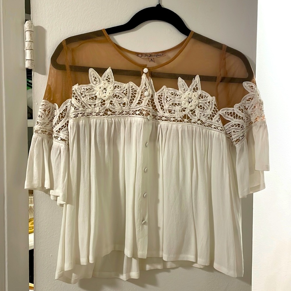 For Love and Lemons Lace and Crochet Top